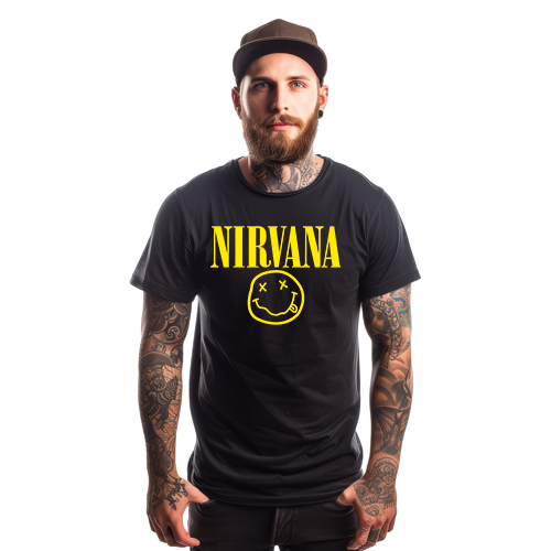 T-shirt męski Nirvana 2 w kolorze białym, 4XL