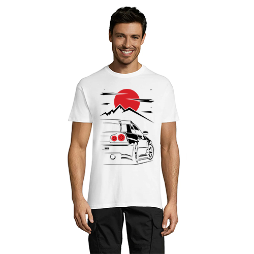 T-shirt męski Nissan - GTR R34 Red Sun biały 2XL