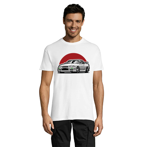 Męski t-shirt Nissan GTR R34 Red SUN w kolorze czarnym XL