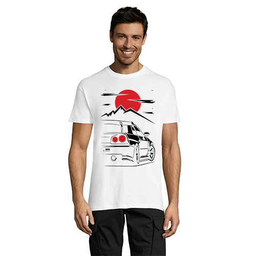 Męska koszulka t-shirt Nissan - GTR R34 Red Sun w kolorze czarnym XL