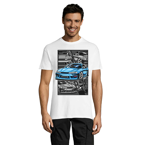 T-shirt męski Nissan Silvia S13 biały 3XS