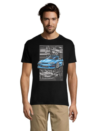 T-shirt męski Nissan Silvia S13 w kolorze czarnym, 3XL