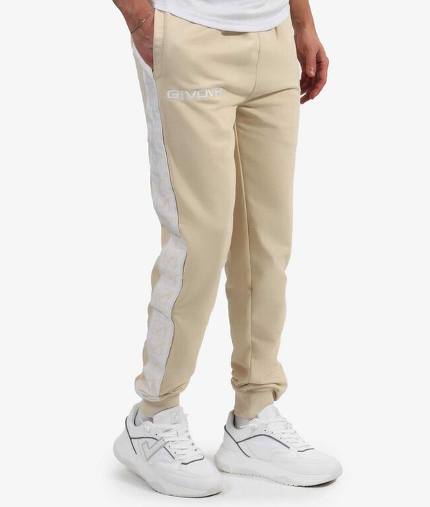 PANTALONE TERRY BAND spodnie dresowe piaszczysty L