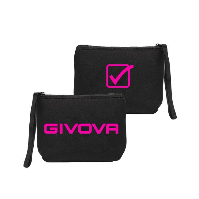 POCHETTE NEOPRENE 19*15*6 torba czarna/fluo fuksja UNICA