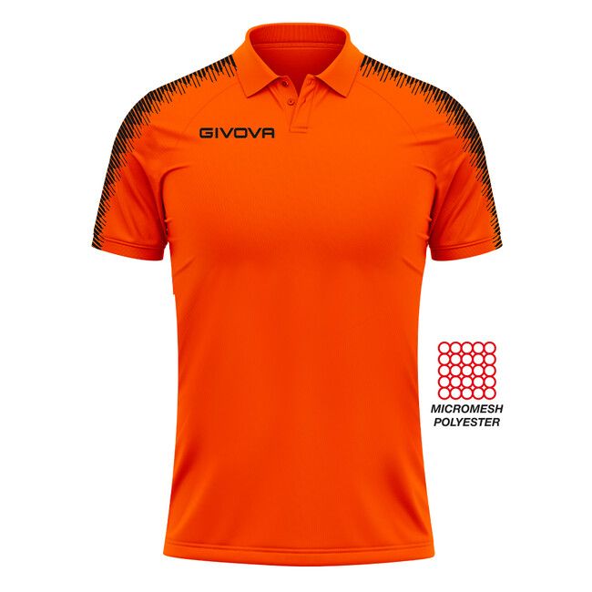 POLO CLUB koszulka polo fluorescencyjny pomarańcz/czarny 2XL