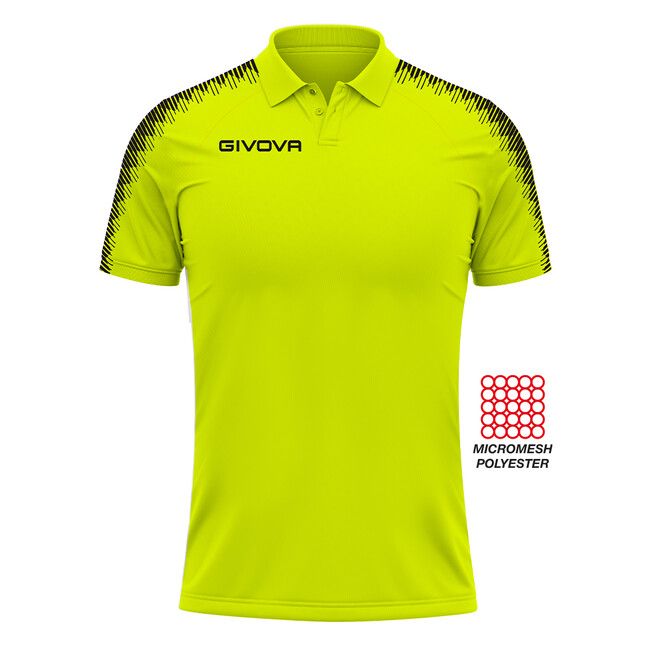 POLO CLUB GIALLO FLUO/NERO Tg. 2XL