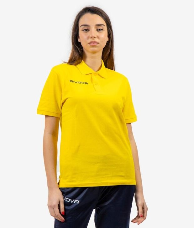 POLO COTONE PIQUET SUMMER koszulka polo żółty 2XS