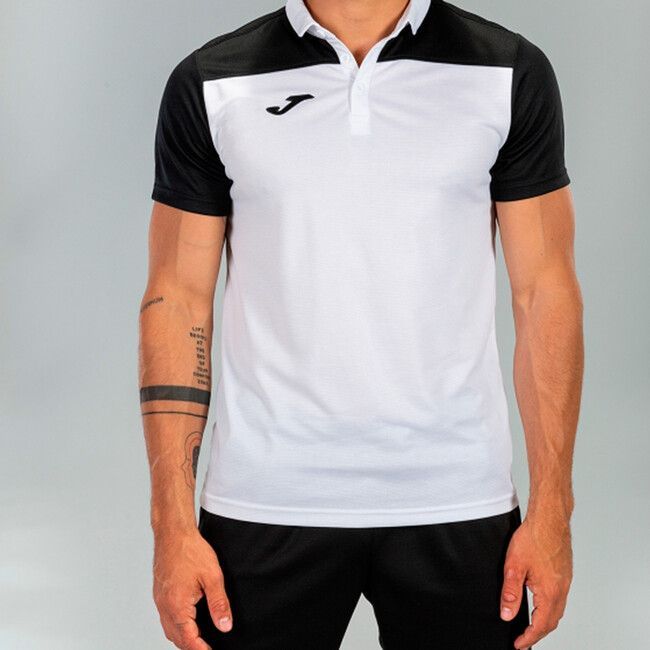 POLO SHIRT HOBBY II WHITE-BLACK S/S 2XS