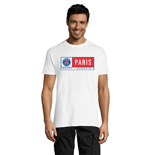 Men's cotton T-shirt with graphics PSG 2 grafika. A great and unique t-shirt for everyone who loves their club.