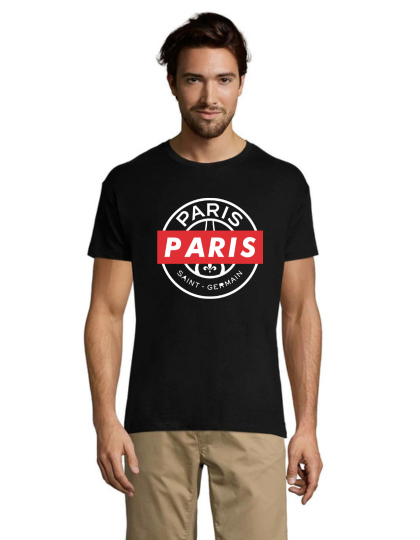 Men's cotton T-shirt with graphics PSG 4 grafika. A great and unique t-shirt for everyone who loves their club.