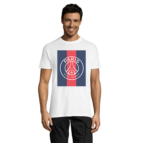 Men's cotton T-shirt with graphics PSG grafika. A great and unique t-shirt for everyone who loves their club.