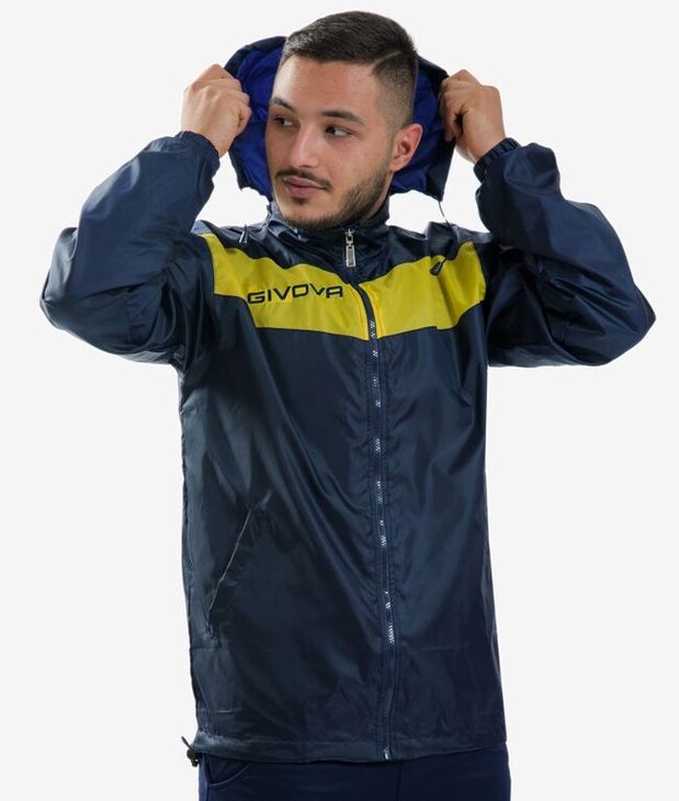 RAIN SCUDO CON MESH kurtka niebieski/żółty 3XL