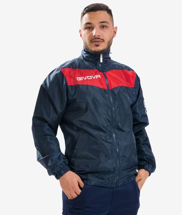 RAIN SCUDO CON MESH kurtka niebieski/czerwony 3XL