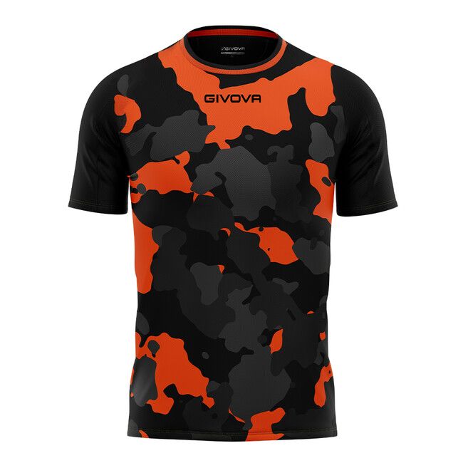 SHIRT ARMY INTERLOCK golf czarny/pomarańczowy L