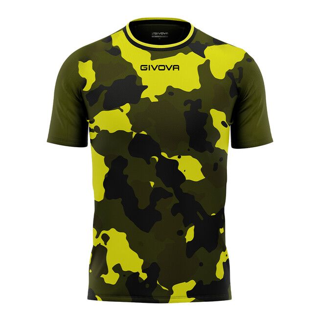 SHIRT ARMY INTERLOCK golf zieleń wojskowa/fluo żółty L