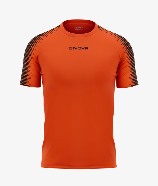 SHIRT CLUB IN MESH ARANCIO FLUO/NERO Tg. 2XL