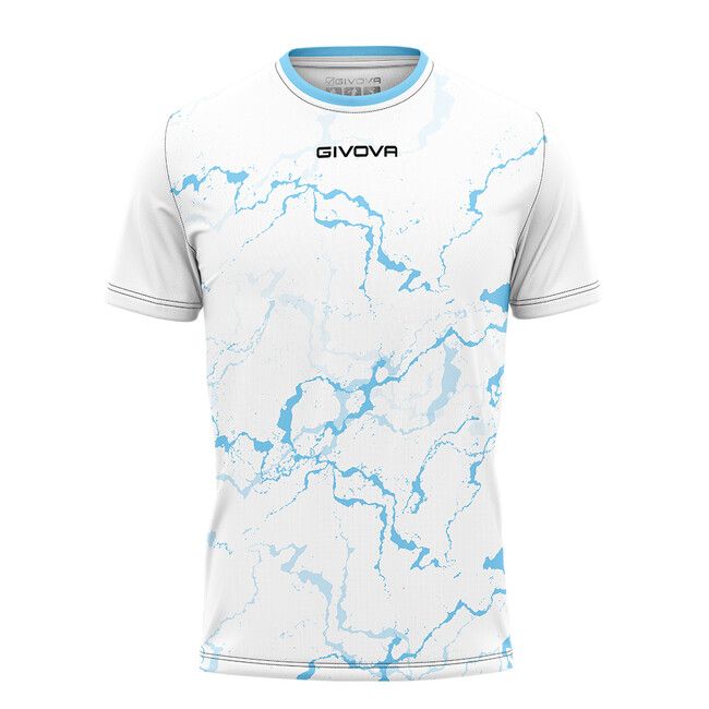 SHIRT GRAFITE INTERLOCK golf biały/jasnoniebieski L