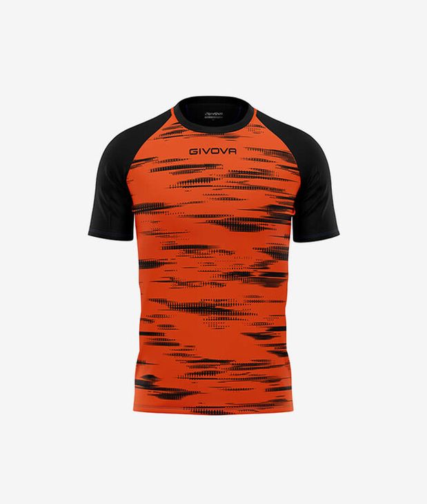 SHIRT PIXEL INTERLOCK ARANCIO/NERO Tg. 2XL