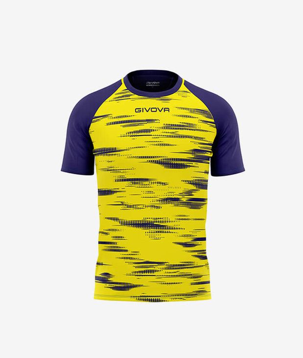 SHIRT PIXEL INTERLOCK BLU/GIALLO Tg. XL