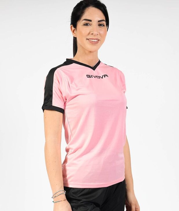 SHIRT REVOLUTION INTERLOCK ROSA/NERO Tg. XL