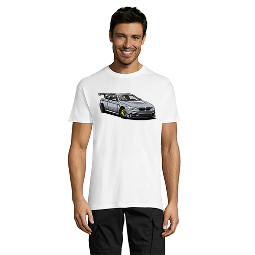Męska koszulka sportowa BMW, biała, 2XL
