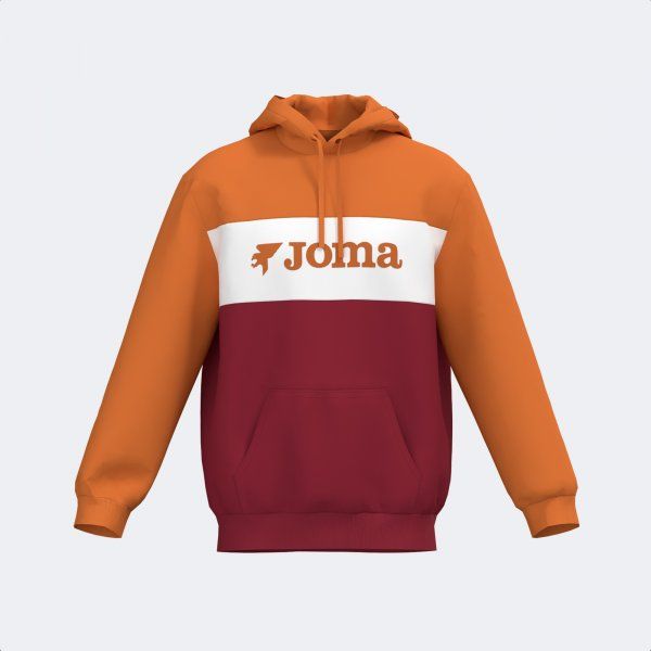 SUDADERA CON CAPUCHA URBAN STREET NARANJA BURDEOS S08