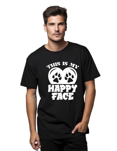 Oto biała koszulka męska Happy Face, rozmiar 3XS