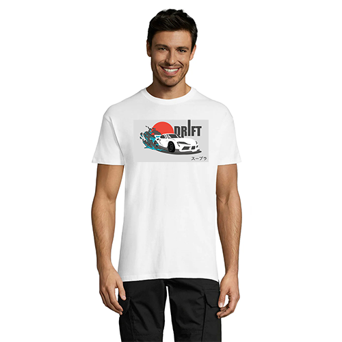 T-shirt męski Toyota Supra Drift biały 2XS