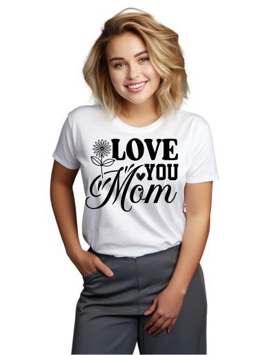 Wo T-shirt męski „Kocham cię mamo” biały L