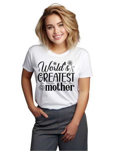 T-shirt męski WoNajwspanialsza matka świata biały 2XS