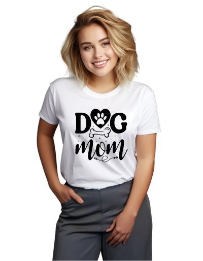 Wo T-shirt męski Psia mama w kolorze białym XL